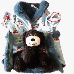 Petsmart Merry & Bright Doggie Christmas Robe Stocking Stuffer Toy Sm 10-12 lbs